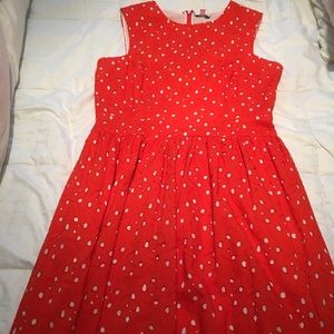 Vince Camuto orange eyelet swing dress. Size 14.